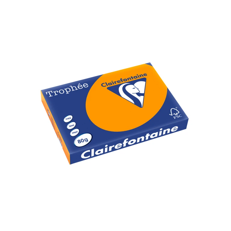Papel cor trophee a3 80 gr laranja intenso embalagem de 500 folhas