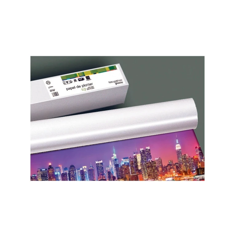 Fabrria Papel Bober Fotografica Glossy for plotter 180gr - Medidas 1067mm x 30m