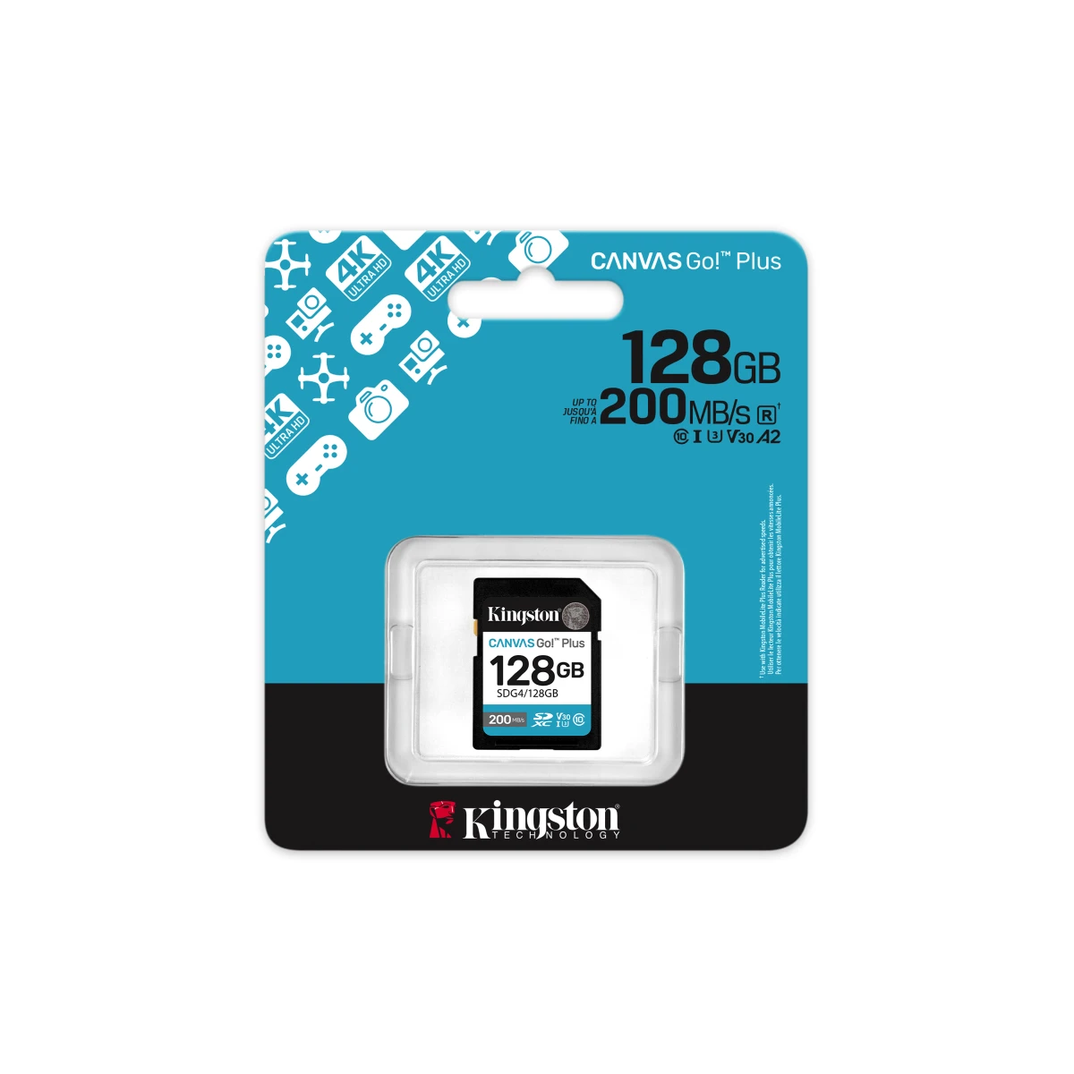 Kingston Technology Canvas Go! Plus 128 GB SDXC UHS-I Classe 10