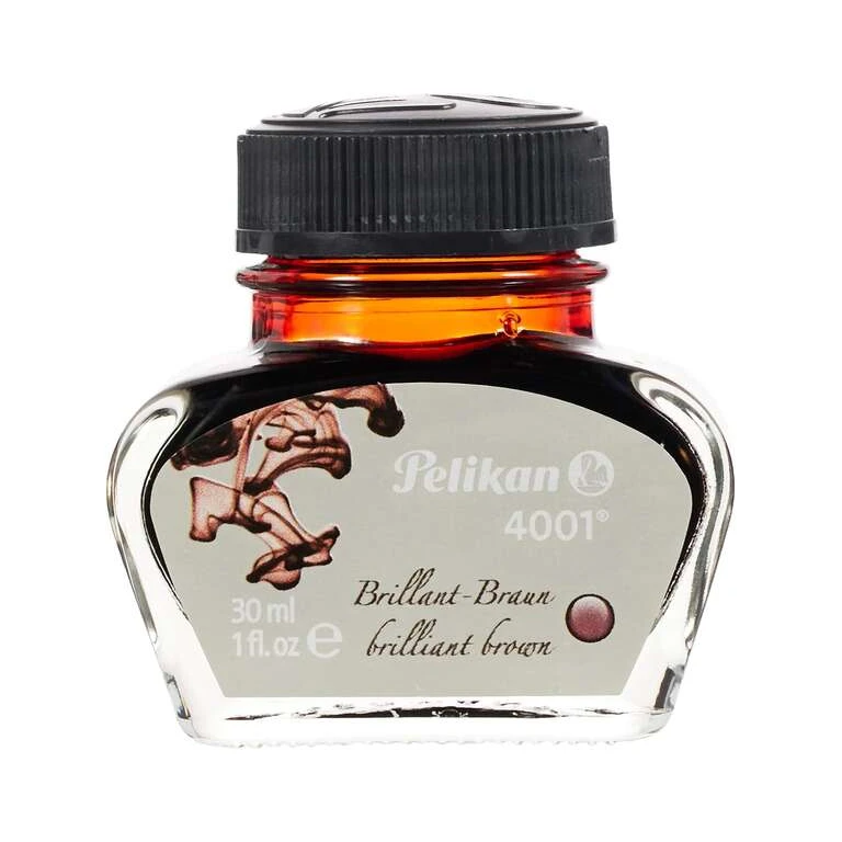 Pelikan Ink 4001 No.78 - Frasco de 30ml - Tinteiro de 30ml - Garante o funcionamento perfeito da caneta tinteiro - Cor marrom