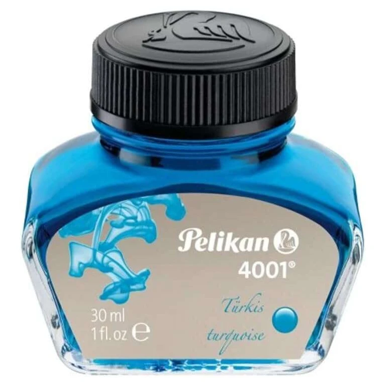 Pelikan Ink 4001 No.78 - Frasco de 30 ml - Garante o perfeito funcionamento da caneta tinteiro - Cor turquesa