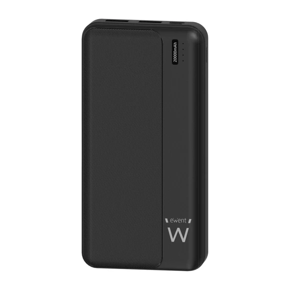 EWENT EW1163 PowerBank 20000mAh 22,5W PD - USB -A, USB -C - cor preta