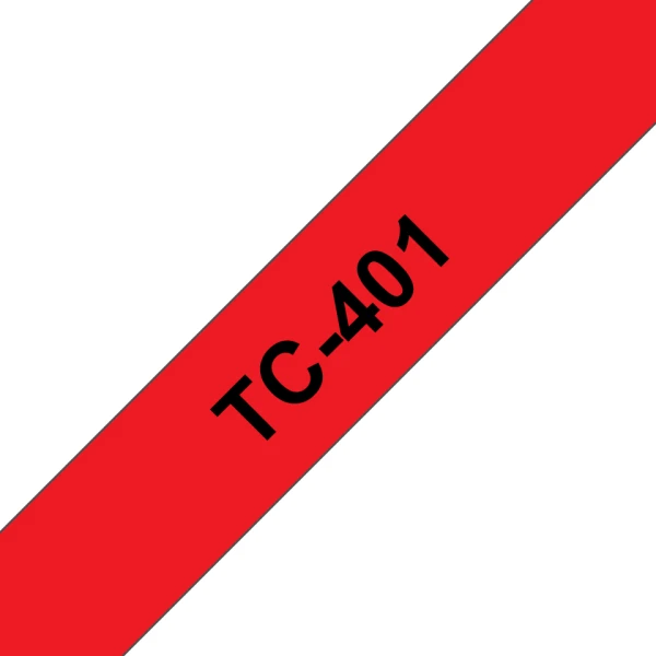 Brother TC-401 etiquetadora Preto sobre vermelho