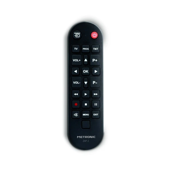 Metronic Mando para a distância universal Zap 2 para TV + TDT - cor preta