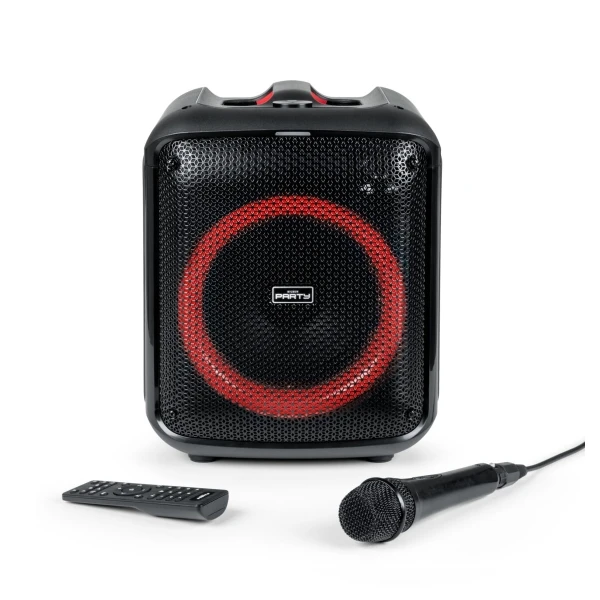Bigben Altavoz Bluetooth - Microfone com Cabo - Efeitos do LUZ LED - Potencial musical 200W - cor preta
