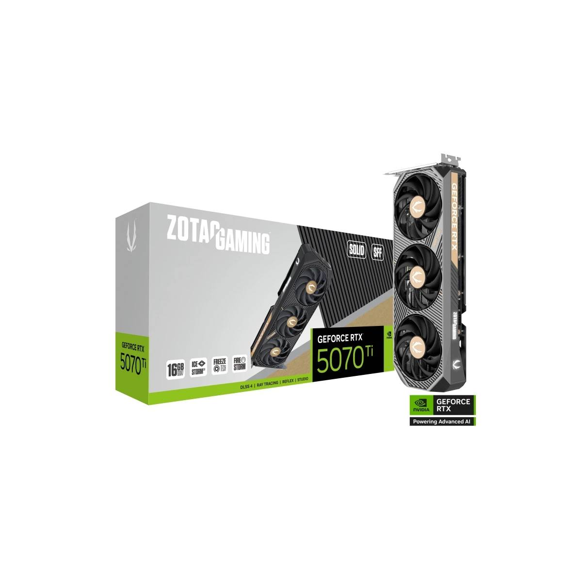 ZOTAC GeForce RTX 5070 Ti Gaming Solid SFF Cartão gráfico 16GB GDDR7 DLS4
