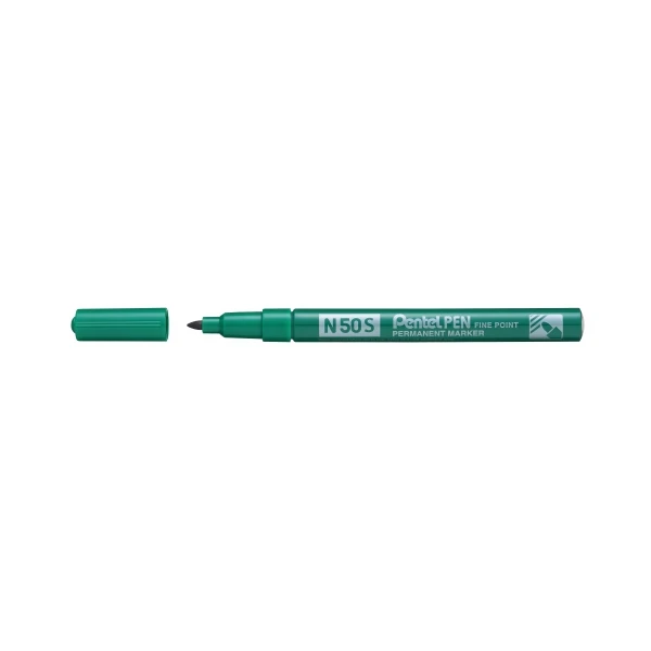 PENTEL PEN N50S CATADORES PERMANENTES - DICA FINA 3,18mm - Resistente a Agua e Luz - Verde Color