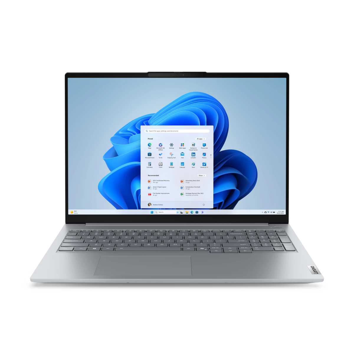 Lenovo ThinkBook 16 G8 IRL Intel Core 5 210H Computador portátil 40,6 cm (16") WUXGA 16 GB DDR5-SDRAM 512 GB SSD Wi-Fi 6E (802.11ax) Windows 11 Pro Português Cinzento