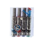 Bolsa com 4 marcadores pentel mwl5m quadri br maxiflo - 12 unidades