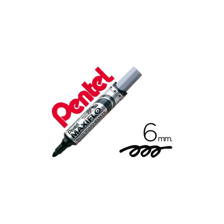 Marcador pentel mwl5m quadro br maxiflo preto - 12 unidades