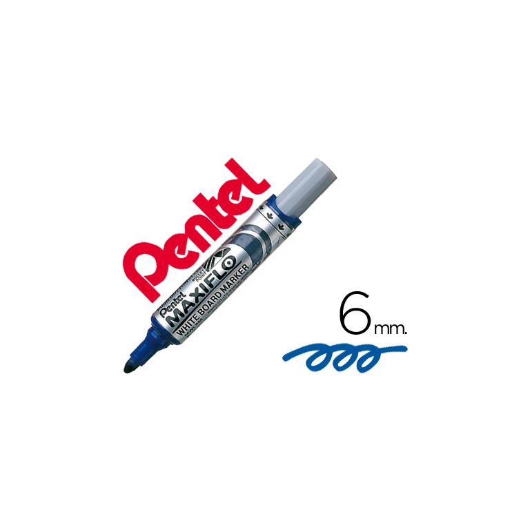 Marcador pentel mwl5m quadro br maxiflo azul - 12 unidades