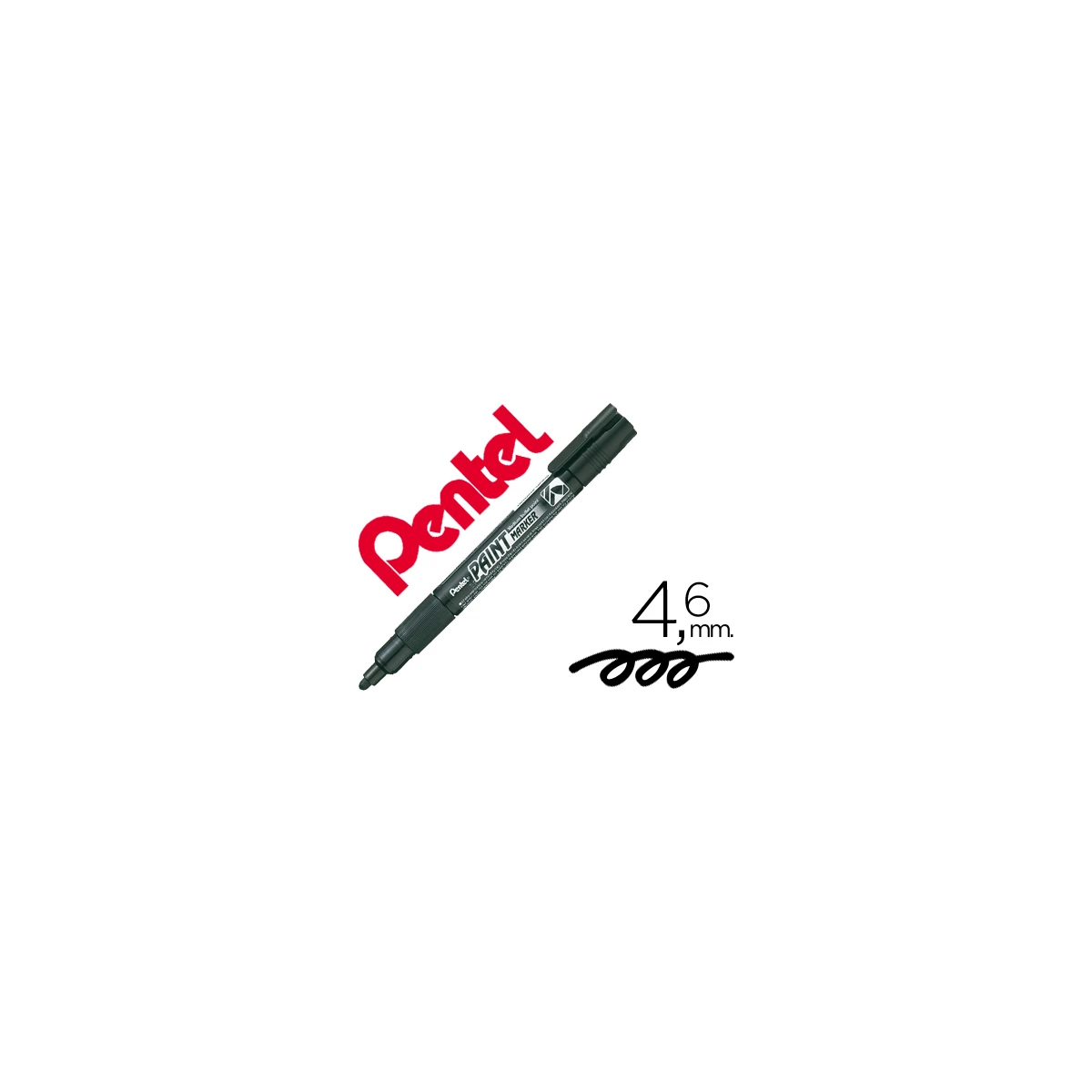 Marcador pentel mmp20 paint vidro e plastico preto - 12 unidades