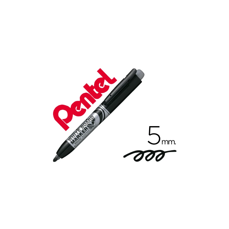 Marcador pentel mwx5m quadros br retratil 5 mm preto - 12 unidades