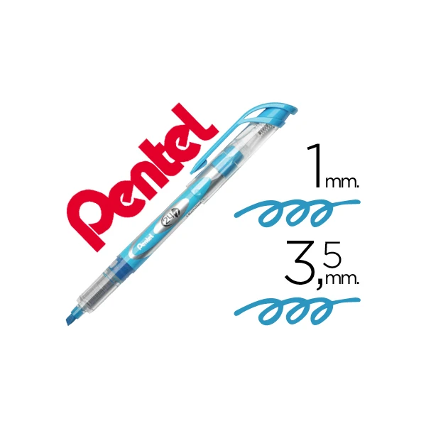 Marcador fluorescente pentel sl12 azul - 12 unidades