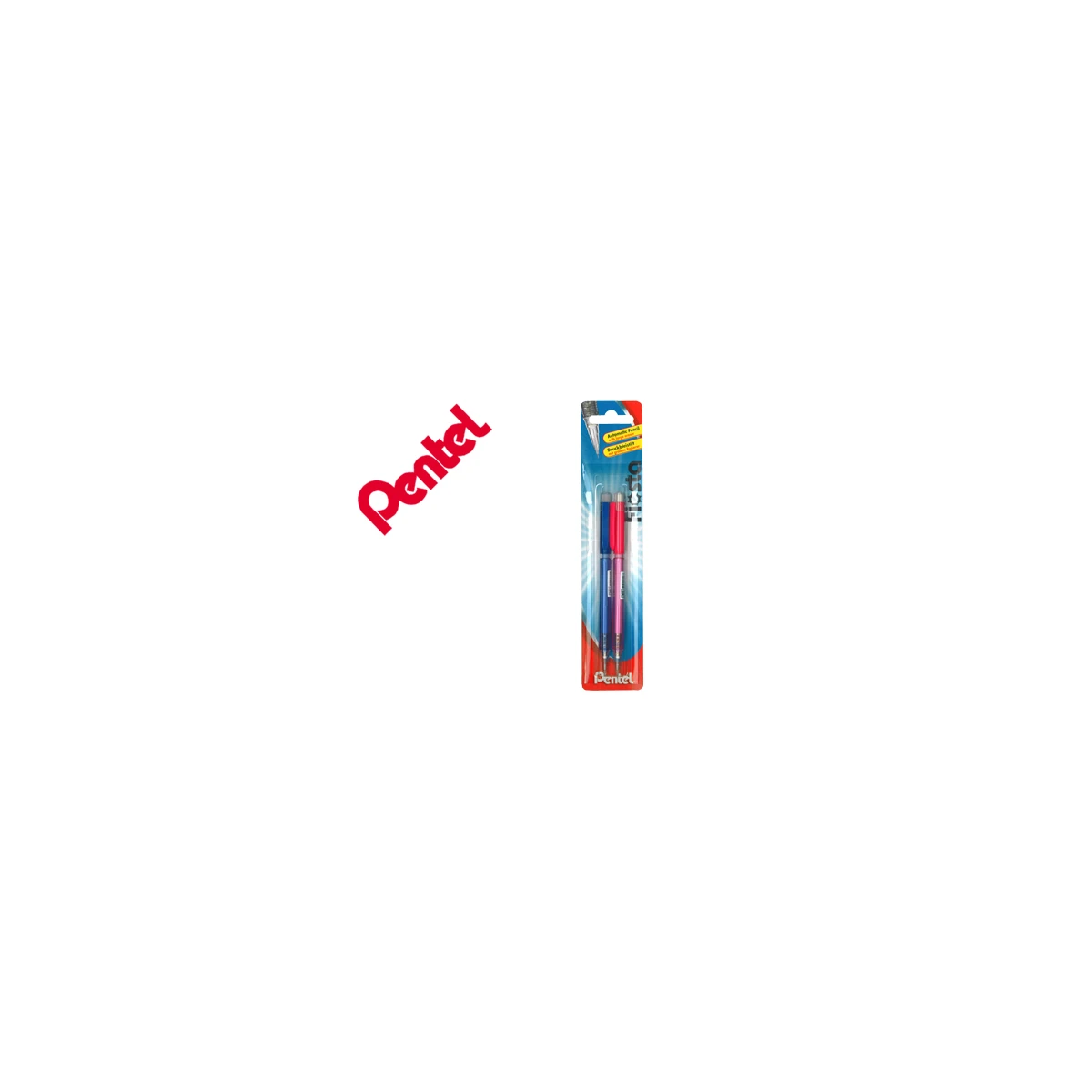 Blister lapiseira pentel ax105com 2 unidades azul e vermelho