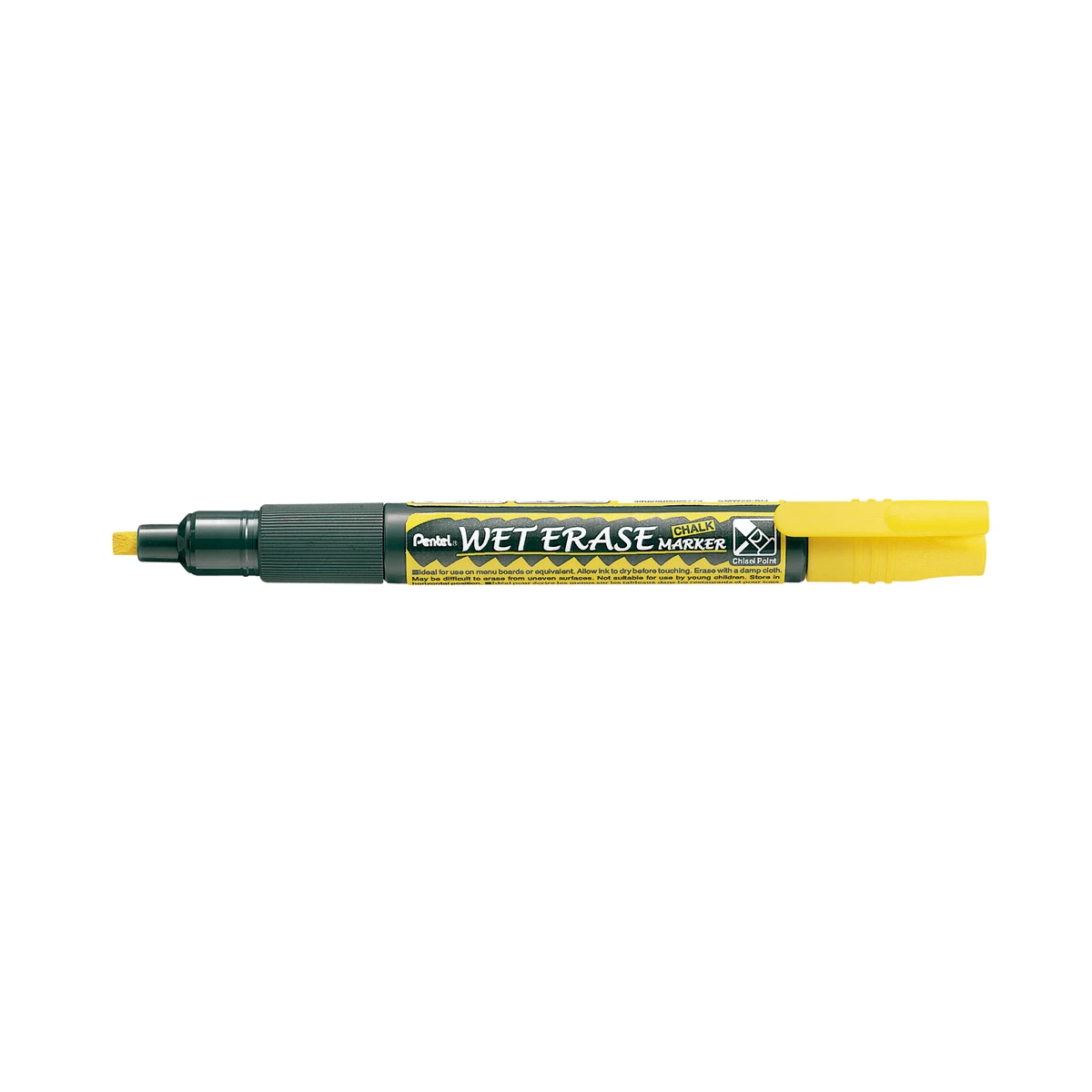 Marcador pentel giz smw26 wet erase amarelo - 12 unidades