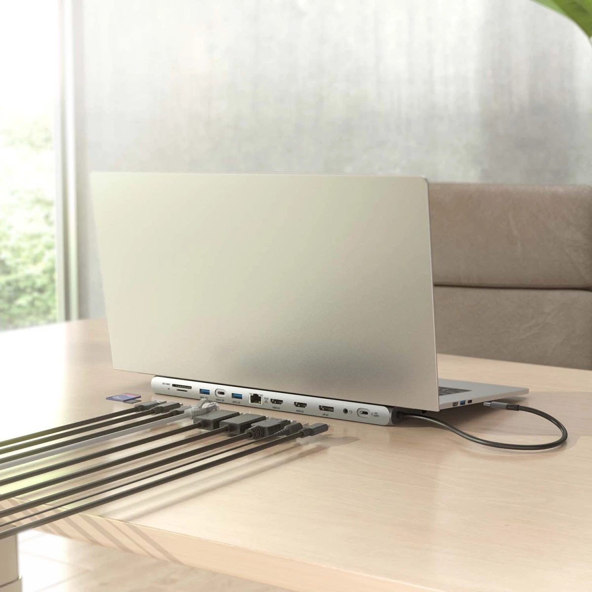 AISENS ASUC-12P020-GR base & duplicador de portas Com fios USB 3.2 Gen 1 (3.1 Gen 1) Type-C Cinzento