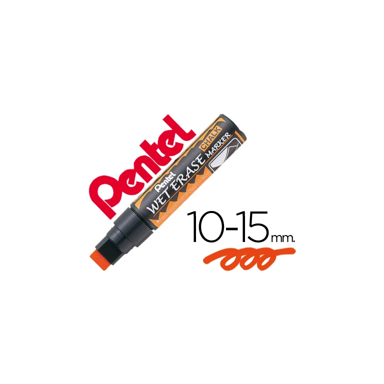 Marcador pentel giz smw56 wet erase laranja - 12 unidades