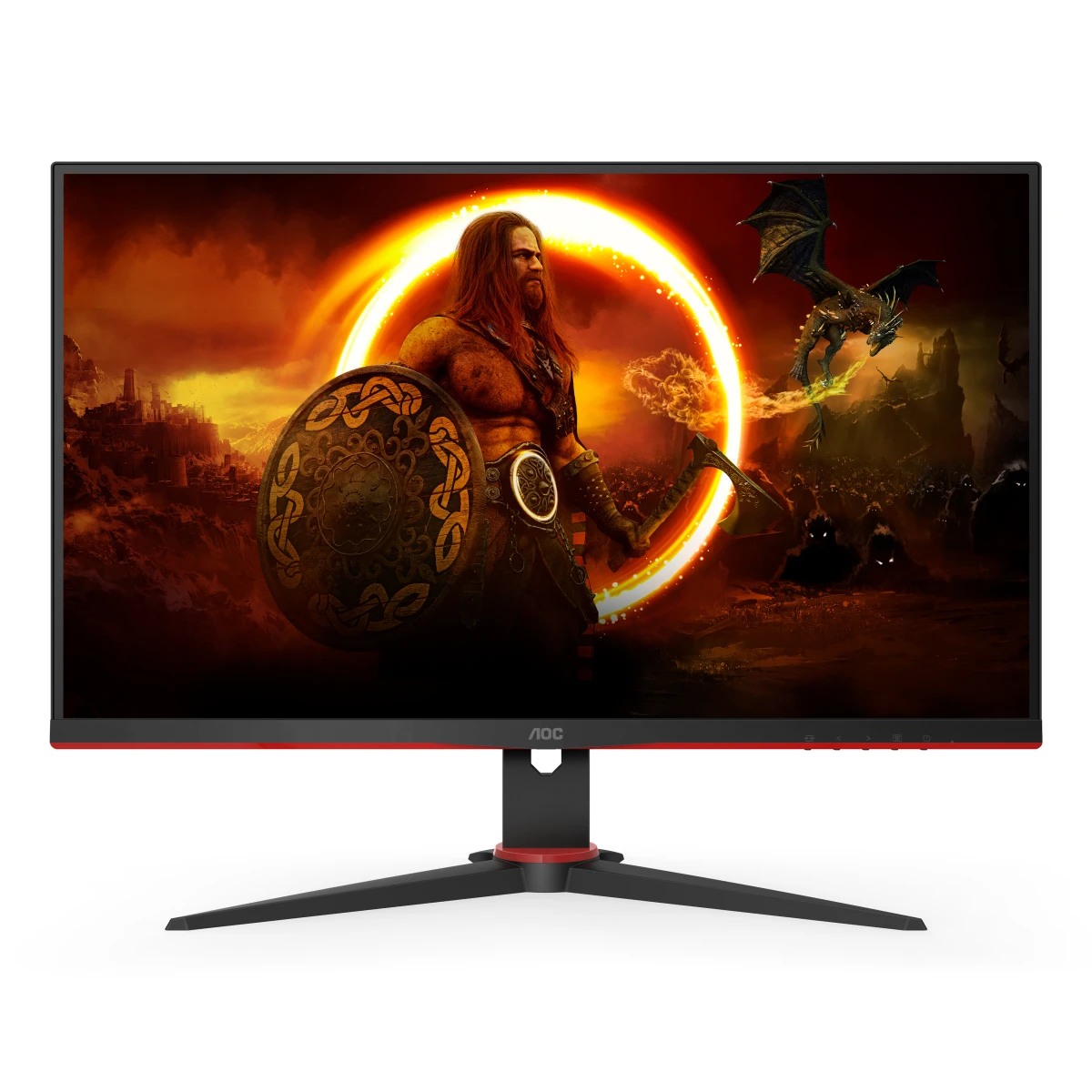 AOC G2 24G2SPAE/BK LED display 60,5 cm (23.8") 1920 x 1080 pixels Full HD Preto, Vermelho
