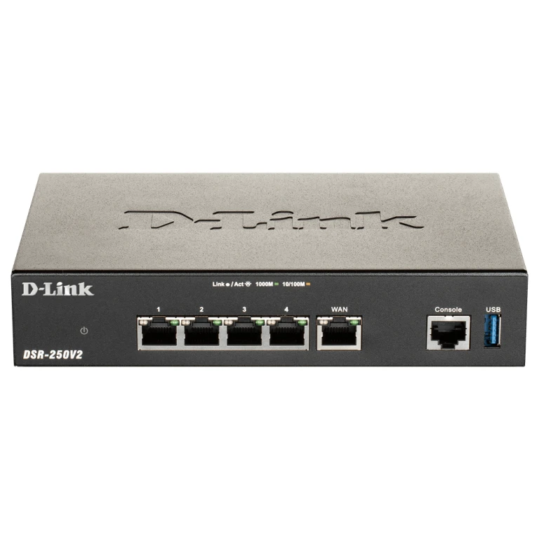 D-Link DSR-250V2 router sem fios Gigabit Ethernet Preto