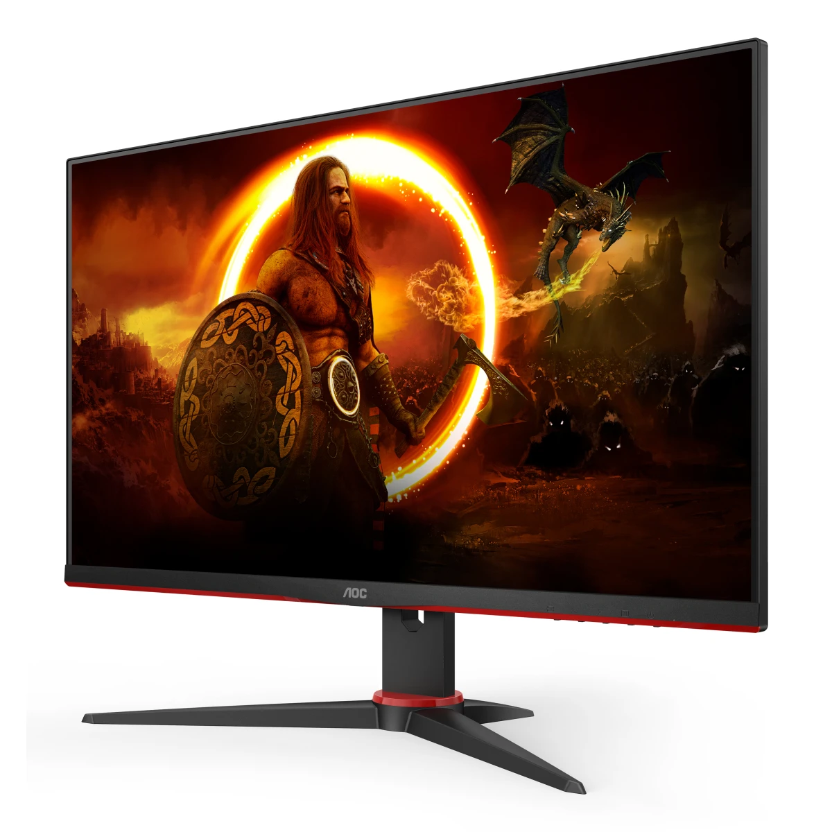 AOC G2 24G2SPAE/BK LED display 60,5 cm (23.8") 1920 x 1080 pixels Full HD Preto, Vermelho