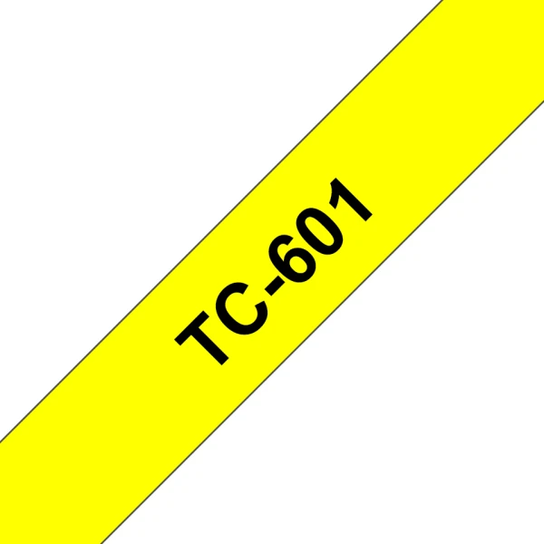 Brother TC-601 etiquetadora Preto sobre amarelo
