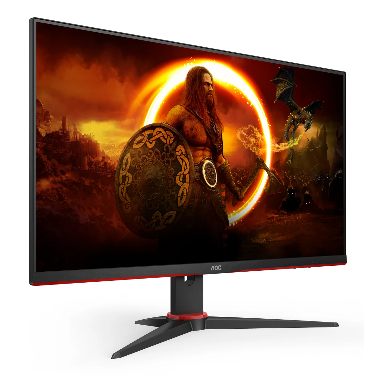 AOC G2 24G2SPAE/BK LED display 60,5 cm (23.8") 1920 x 1080 pixels Full HD Preto, Vermelho