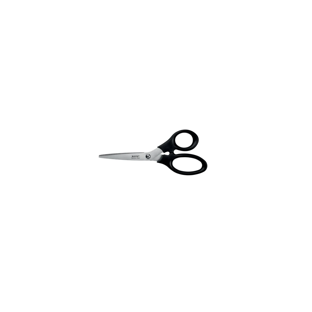 Leitz 54240095 tesoura para papel Tesouras de escritório Corte a direito Preto, Aço inoxidável