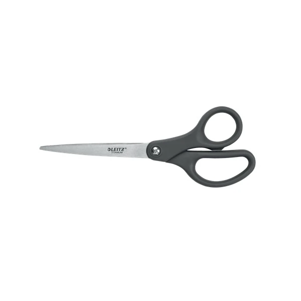 Leitz 54210089 tesoura para papel Tesouras de escritório Corte a direito Cinzento, Aço acetinado