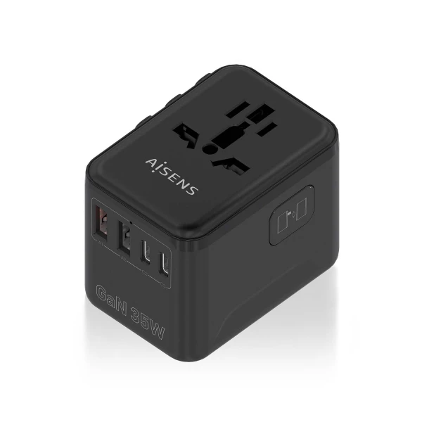 AISENS ASPS-2A3C09-BK carregador de dispositivos móveis Universal Preto AC Carregamento rápido Interior