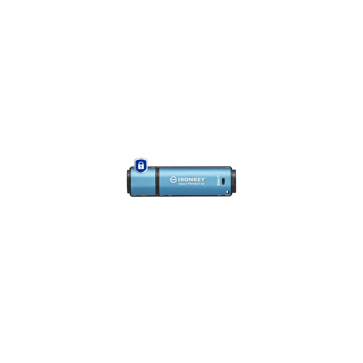 Kingston Technology IronKey Vault Privacy 50 unidade de memória USB 256 GB USB Type-A 3.2 Gen 1 (3.1 Gen 1) Preto, Azul